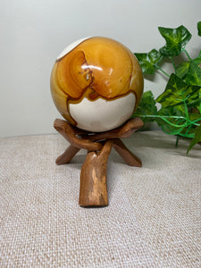 Pollychrome Jasper sphere display piece - office decor or unique home display piece
