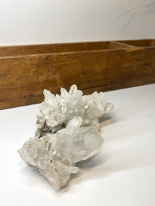 Quartz Crystal Cluster including Japan Law Twin Quartz Crystal