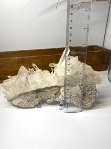 Quartz Crystal Cluster on stand