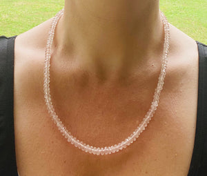 Rose Quartz bead necklace
