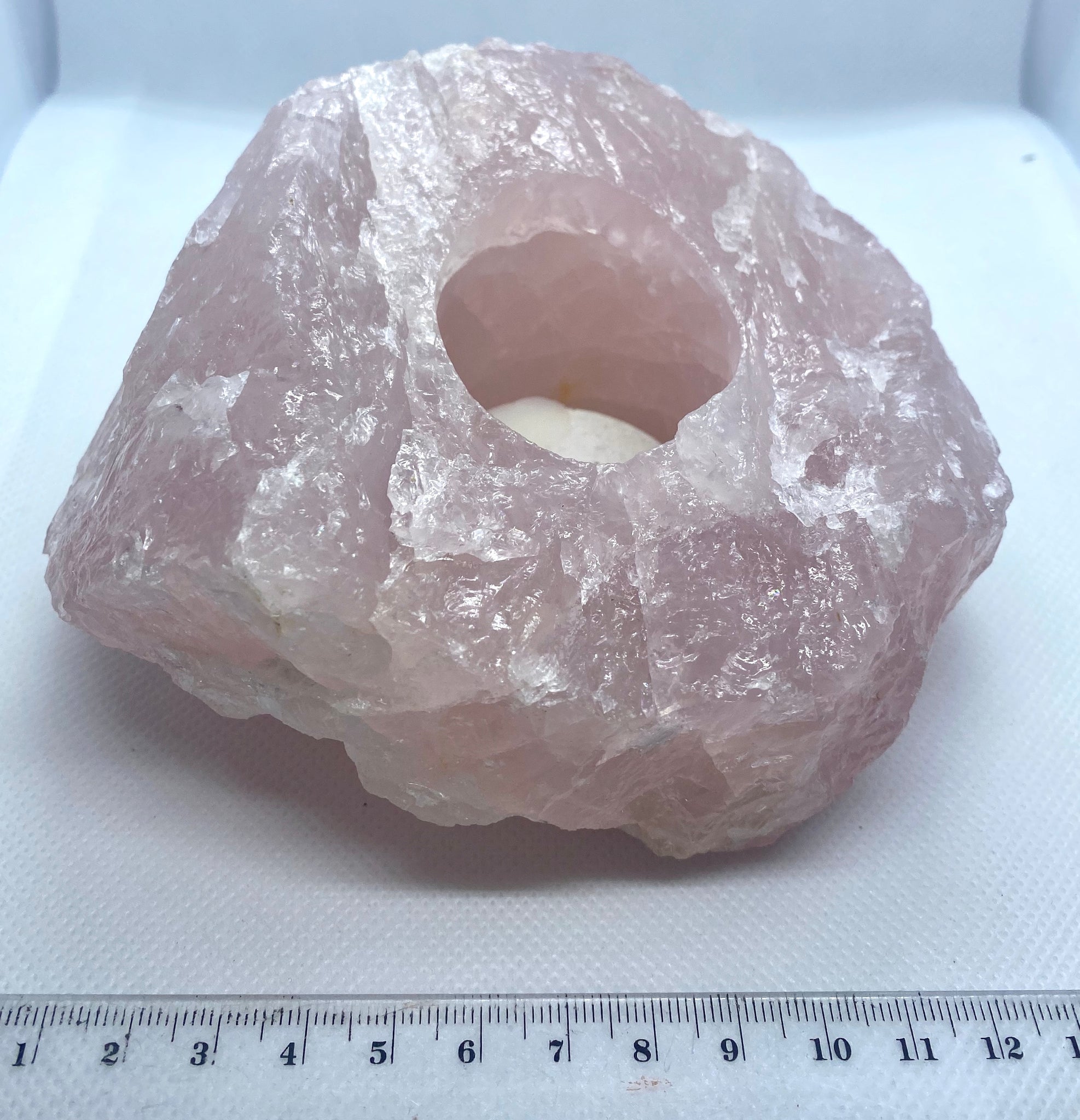 Load image into Gallery viewer, Rose Quartz Candle Holder