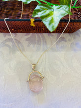 Load image into Gallery viewer, Rose Quartz pendant set in sterling silver - necklace