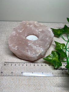 Rose Quartz tea light Candle Holder 39.