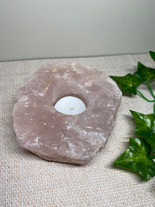 Rose Quartz tea light Candle Holder 39.