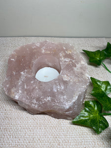 Rose Quartz tea light Candle Holder 39.