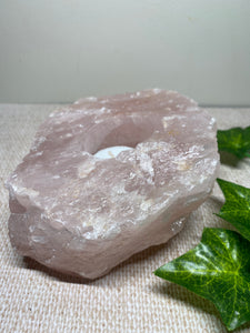 Rose Quartz tea light Candle Holder 39.