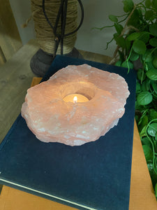 Rose Quartz tea light Candle Holder 39.