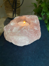 Load image into Gallery viewer, Rose Quartz tea light Candle Holder