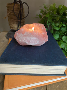 Rose Quartz tea light Candle Holder