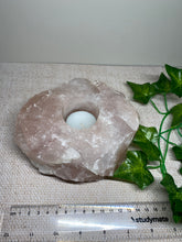 Load image into Gallery viewer, Large Rose Quartz tea light Candle Holder