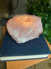 Load image into Gallery viewer, Large Rose Quartz tea light Candle Holder