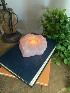 Rose Quartz tea light Candle Holder 64