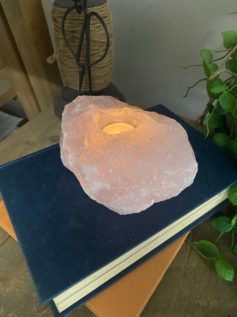 Rose Quartz tea light Candle Holder 67