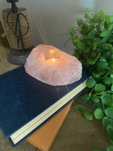 Load image into Gallery viewer, Rose Quartz tea light Candle Holder 75