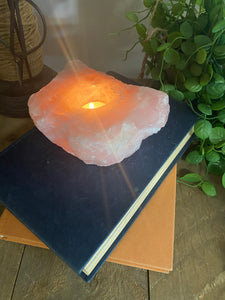 Rose Quartz tea light Candle Holder