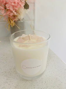 Medium Rose Quartz natural soy Candle - Medium size (180g)