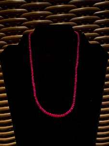 Ruby bead necklace