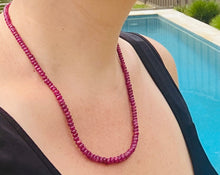 Load image into Gallery viewer, Ruby bead necklace