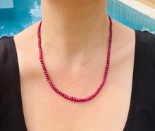 Load image into Gallery viewer, Ruby bead necklace