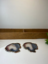 Load image into Gallery viewer, Set of 2 Natural polished Agate Slice drink coasters 40