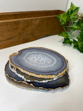 Load image into Gallery viewer, Set of 4 Natural polished Agate Slice drink coasters 11