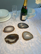 Load image into Gallery viewer, Set of 4 Natural polished Agate Slice drink coasters 11