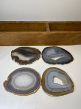 Load image into Gallery viewer, Set of 4 Natural polished Agate Slice drink coasters 11