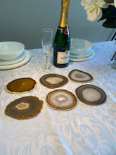 Load image into Gallery viewer, Set of 6 Natural polished Agate Slice drink coasters 41