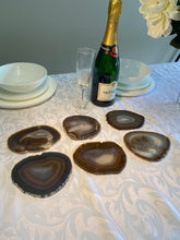 Load image into Gallery viewer, Set of 6 Natural polished Agate Slice drink coasters 42