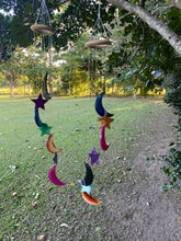 Load image into Gallery viewer, Star and Moon Coloured Agate windchime