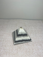 Load image into Gallery viewer, Zebra Calcite Pyramid, paper weight or unique display piece - Small