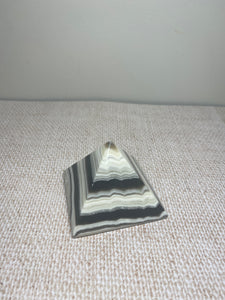 Zebra Calcite Pyramid, paper weight or unique display piece - Small