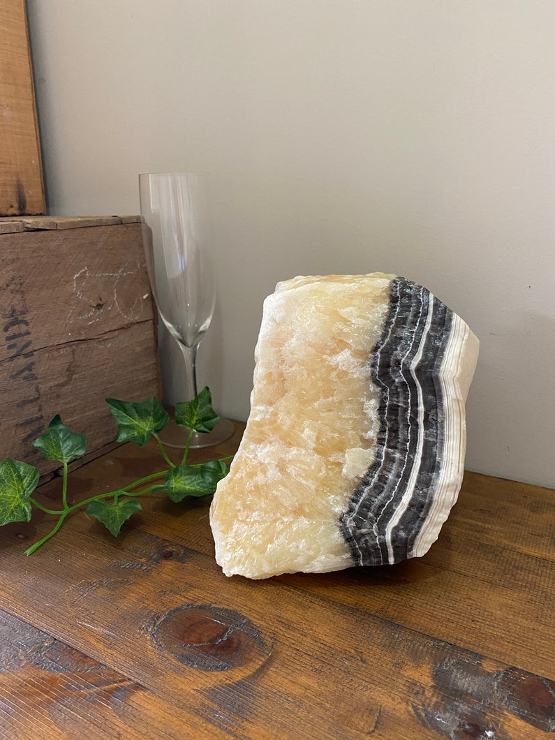 Zebra Calcite display piece - home décor or office display