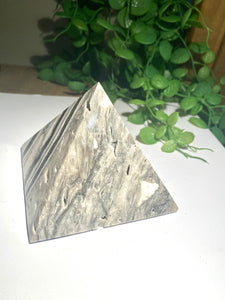 Zebra Calcite pyramid, paper weight or unique display piece - Large