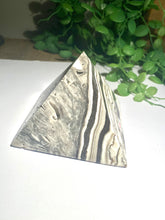 Load image into Gallery viewer, Zebra Calcite pyramid, paper weight or unique display piece - Large