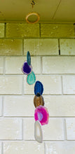 Load image into Gallery viewer, coloured agate windchime, patio or home decor
