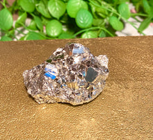 Load image into Gallery viewer, gold trinket or jewellery box with pyrite handle, home decor